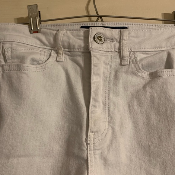 Hollister White High Rise Crop Super Skinny Stretch Jeans Size 3R W26 L26 - Picture 3 of 7